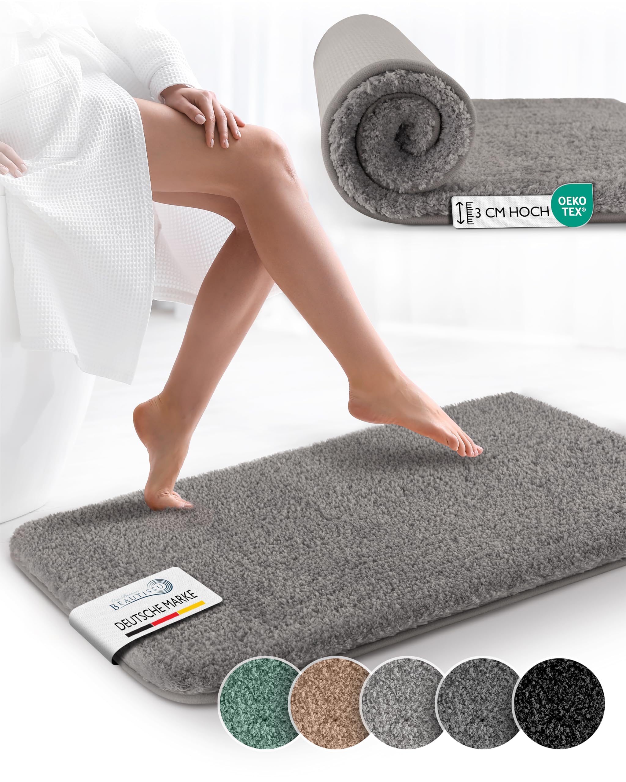 Beautissu Badematte rutschfest BeauMare FL