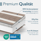 Beautissu Premium Niedriglehner Auflage Gartenstuhl 100x50cm Sun-NL