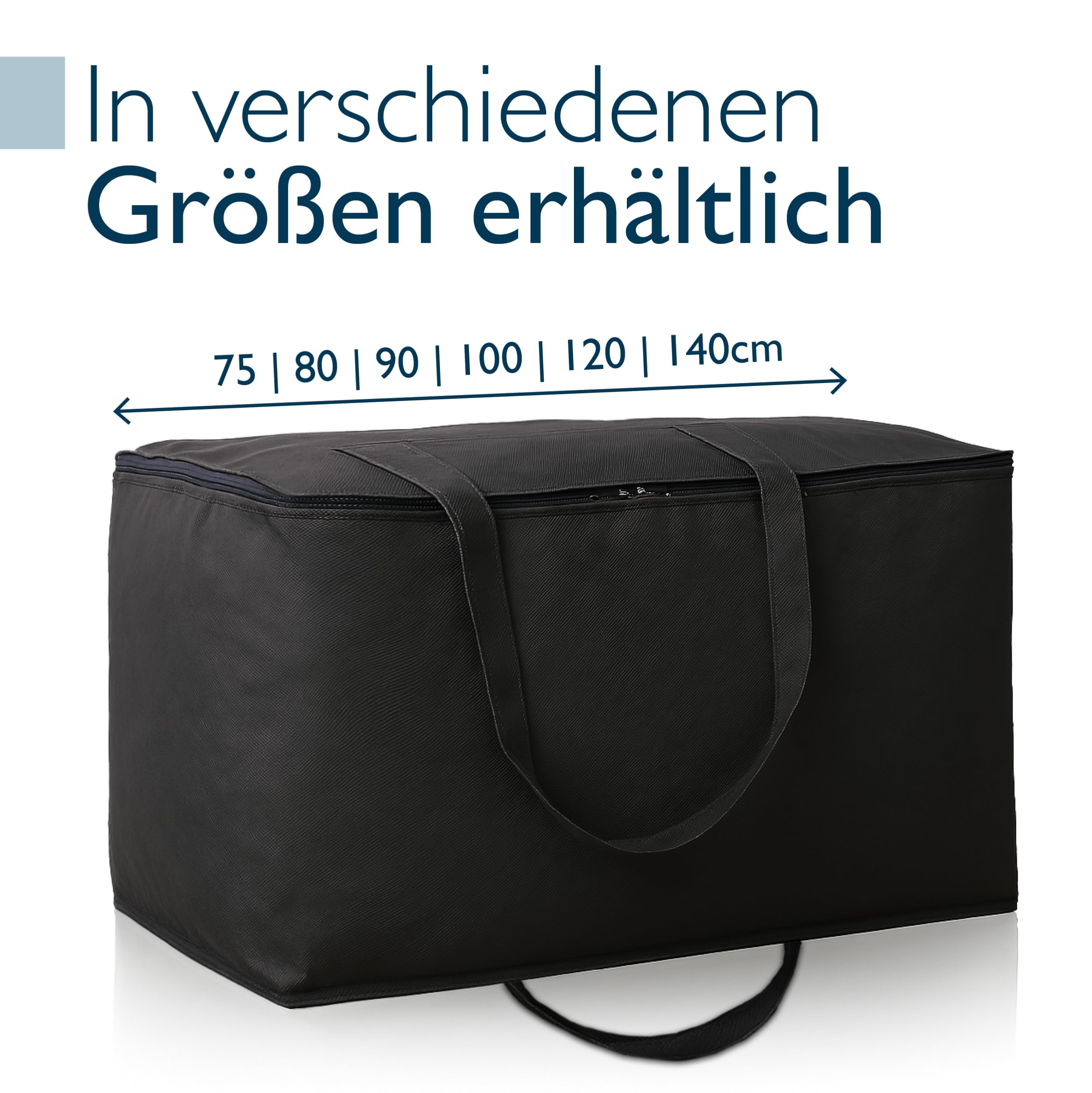 Beautissu Große Aufbewahrungstasche für Bettdecken, Kopfkissen, Klappmatratze