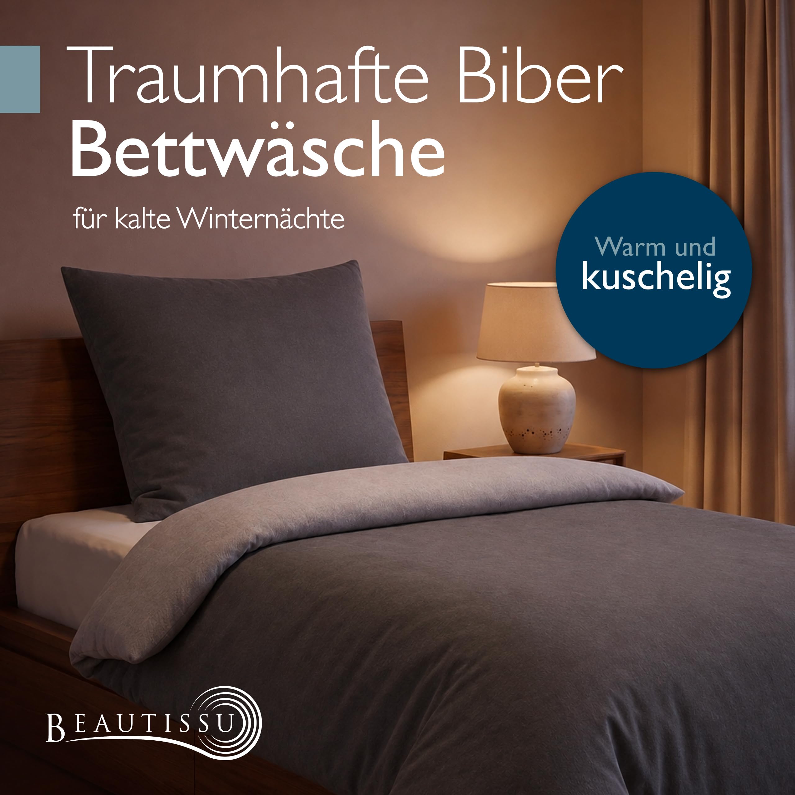 Beautissu Biber Bettwäsche 2tlg Winter Wendebettwäsche 100% Baumwolle