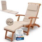 Beautissu Deckchair Auflage – 100% wasserdicht & wetterfest – QD-DC
