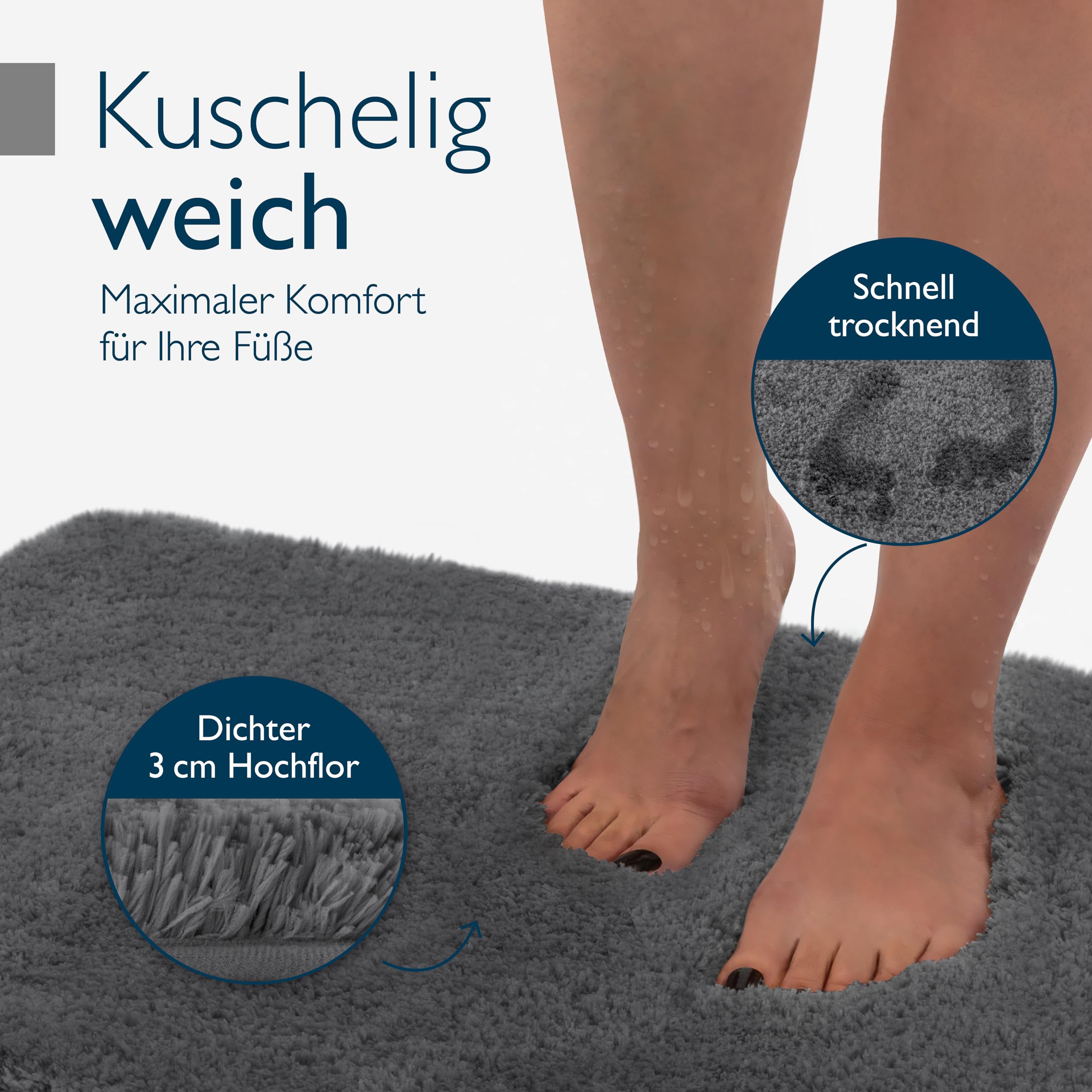 Beautissu Badematte rutschfest BeauMare FL