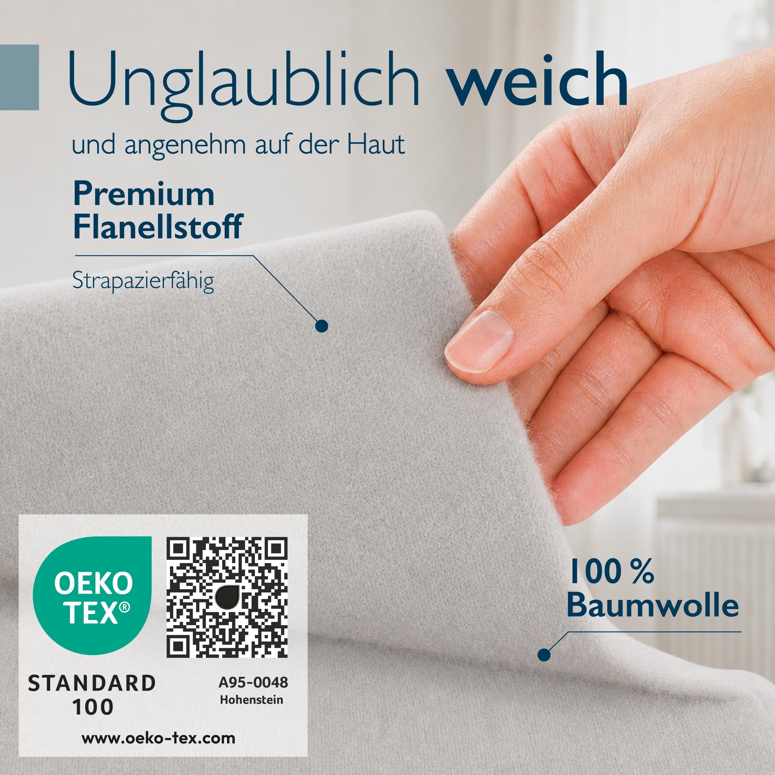 Beautissu Biber Bettwäsche 2tlg Winter Wendebettwäsche 100% Baumwolle