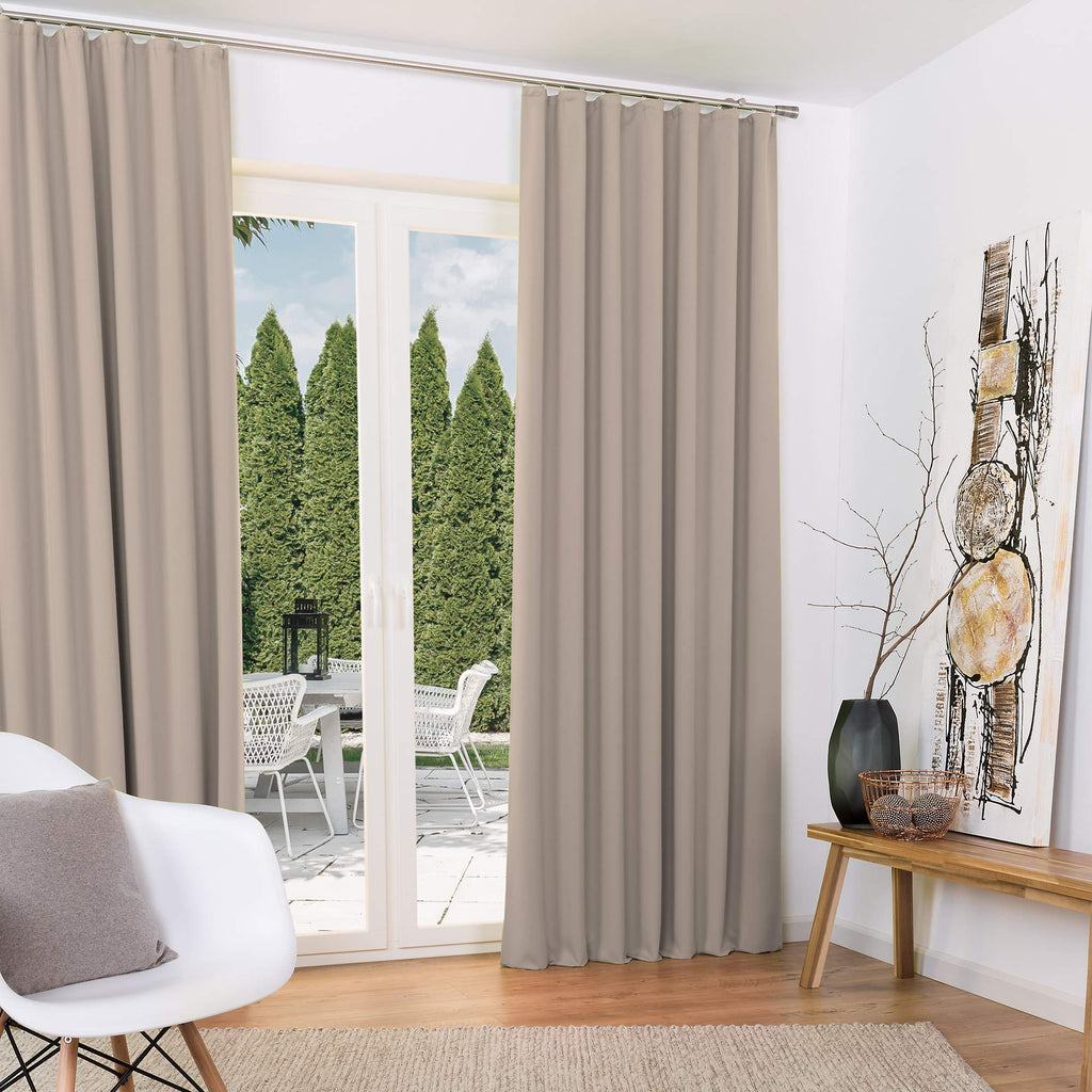 Beautissu 2er Set Blackout Vorhang Amelie BK