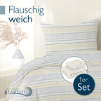 Beautissu Biber Bettwäsche Viola Biber Beige