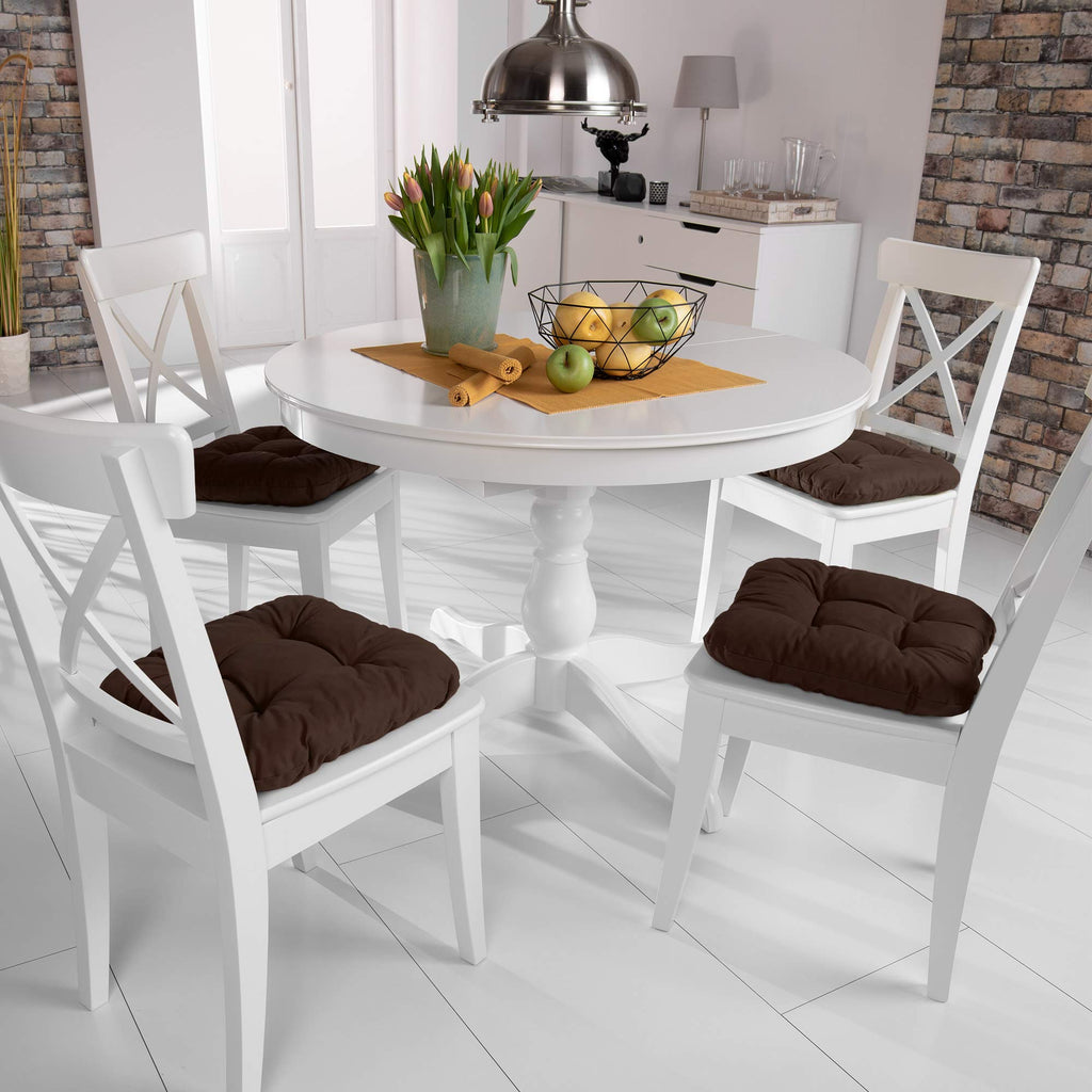 Beautissu 4er Set Sitzkissen 40x40 cm Lisa