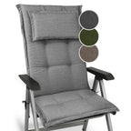 Beautissu Premium Gartenstuhlauflage Hochlehner Set