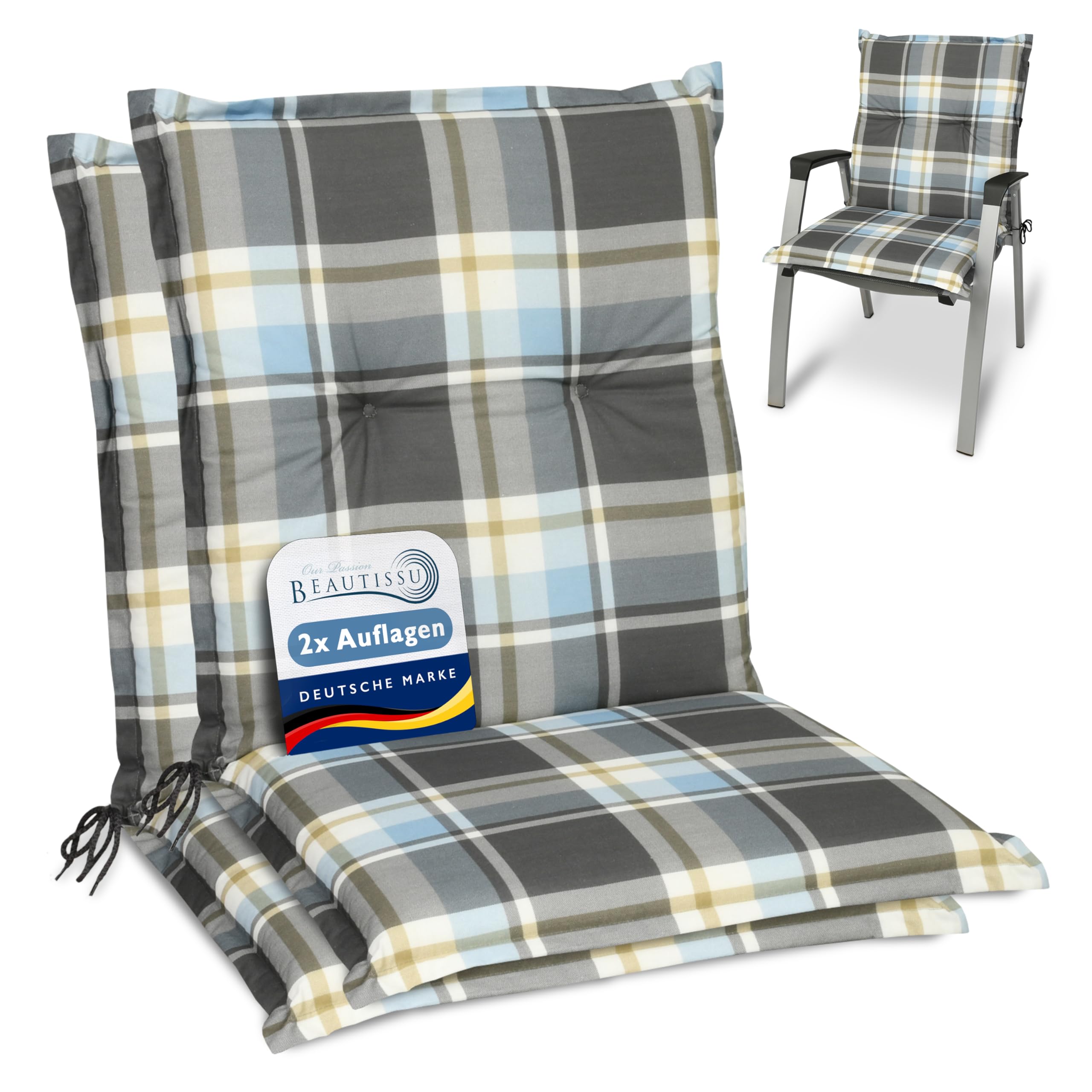 Beautissu Sunny RK Niedriglehner Auflagen Set