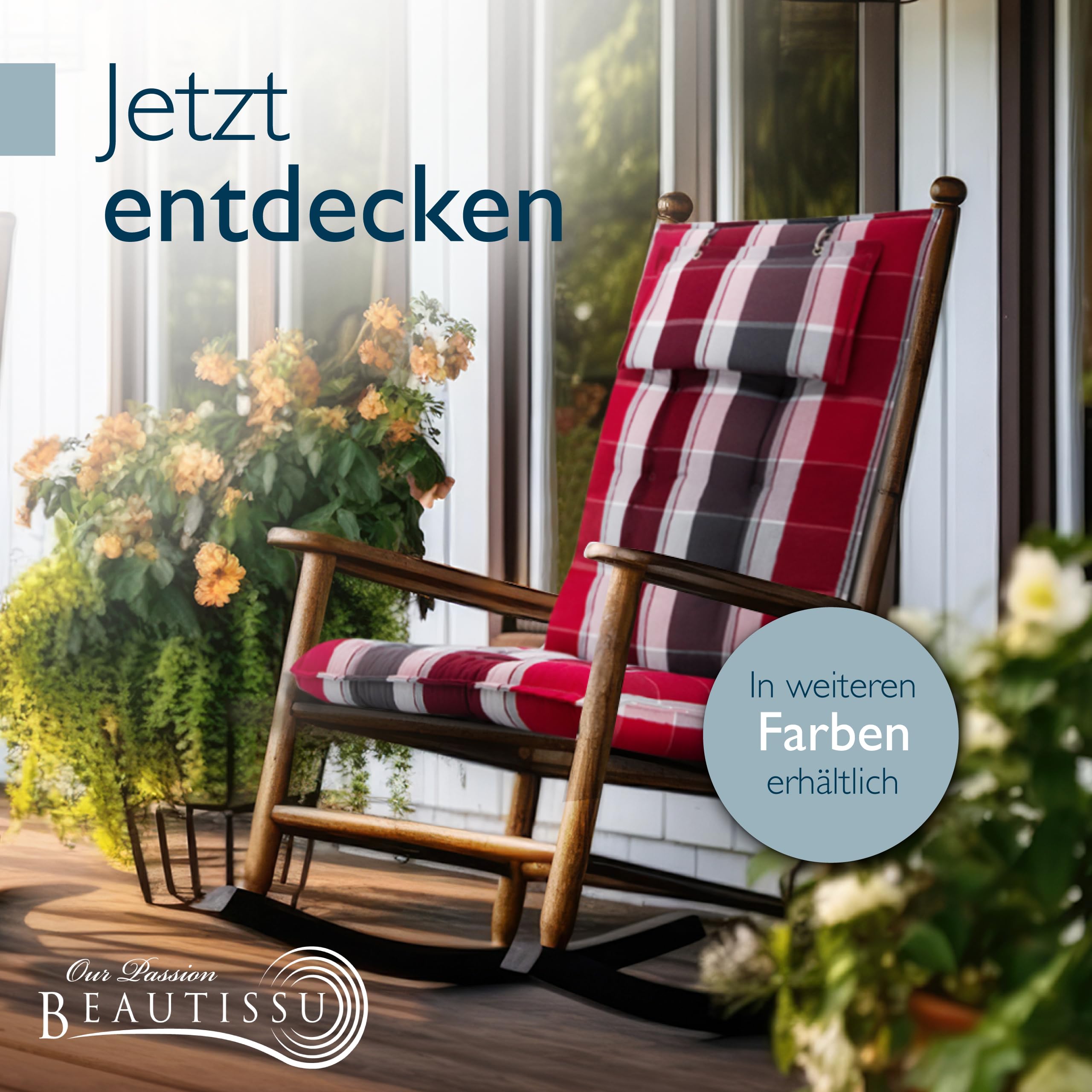 Beautissu 6er Set Premium Hochlehner Auflage Kopfpolster 120x50cm Sun-HL