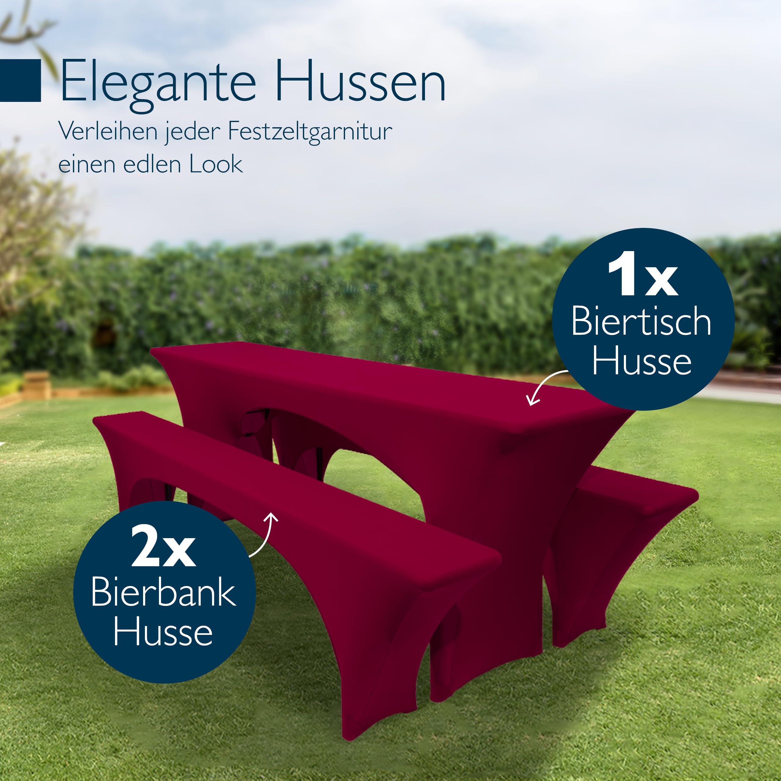 Beautissu Stretchhussen Set 3tlg. Victoria