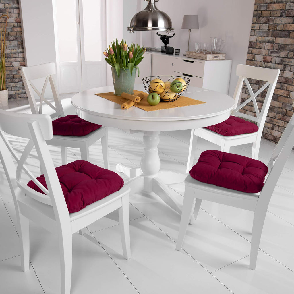 Beautissu 4er Set Sitzkissen 40x40 cm Lisa