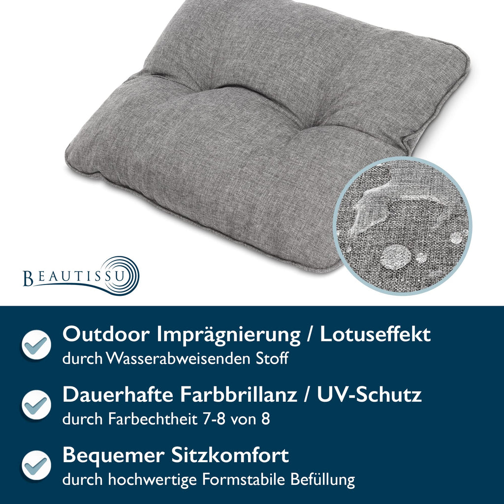 Beautissu Outdoor Loungekissen 60x60cm BeauFlair