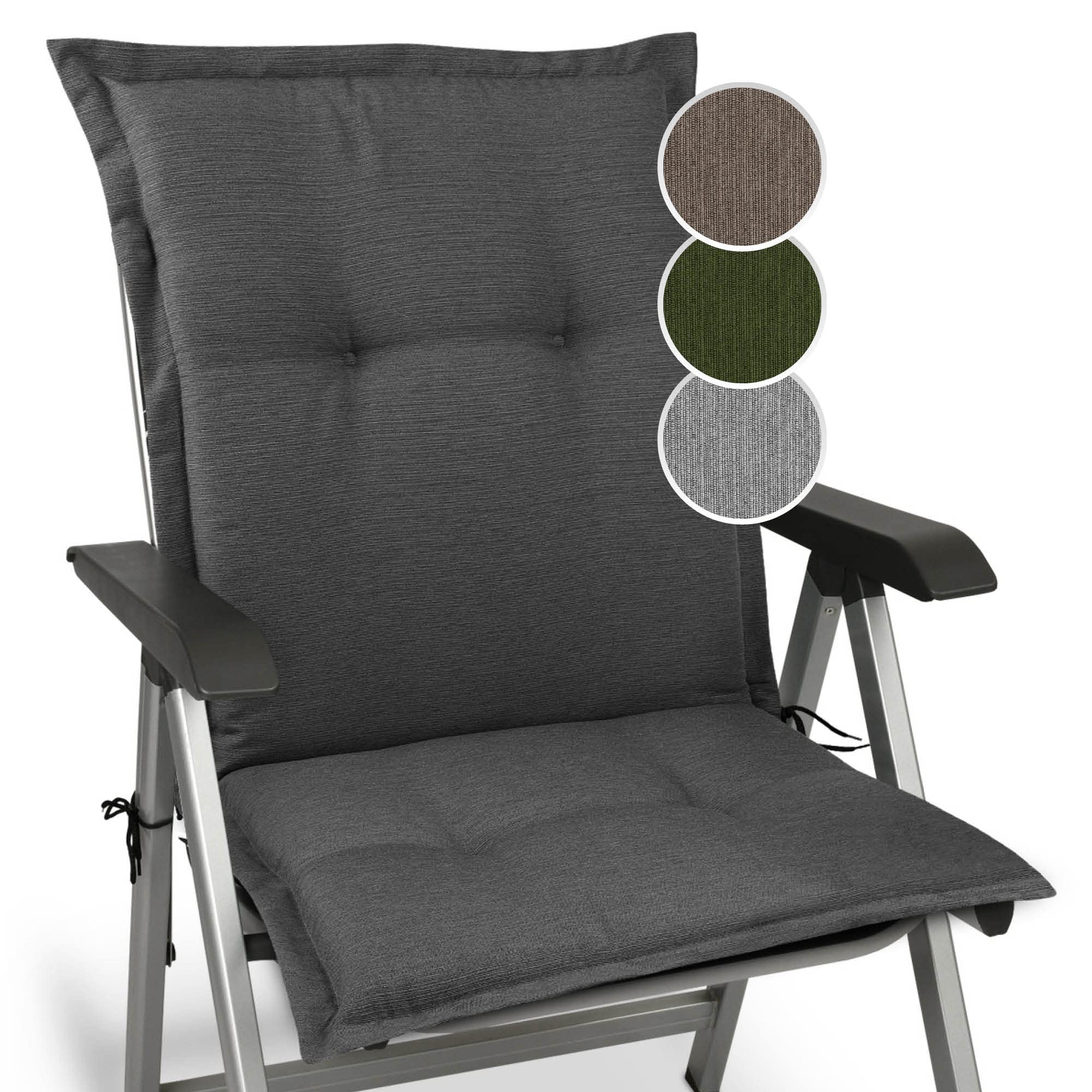 Beautissu Premium Gartenstuhlauflage Niedriglehner 105x50x7cm HighLux NL