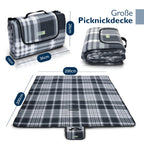 Beautissu XXL Picknickdecke Wasserdicht Isoliert Bella