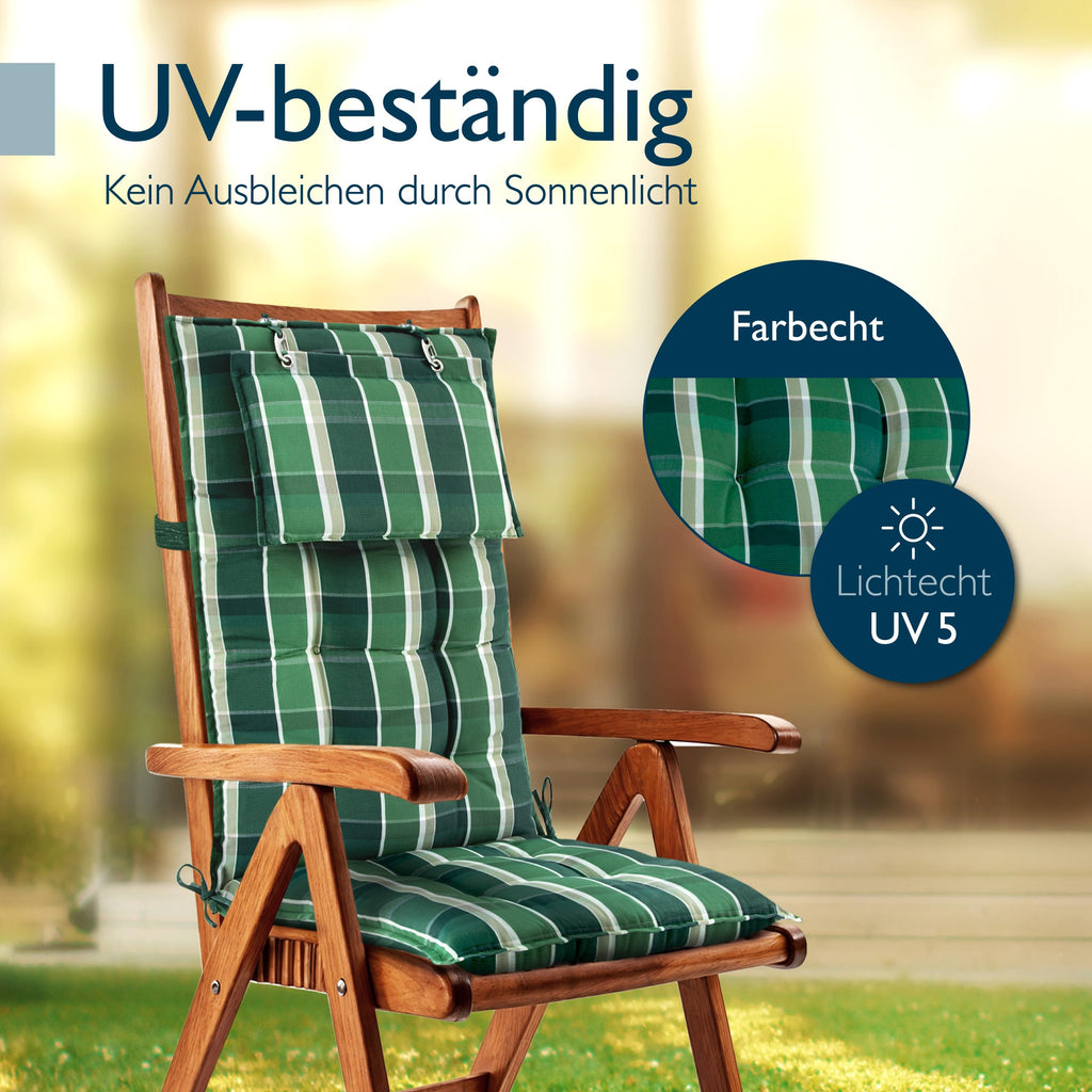 Beautissu 6er Set Premium Hochlehner Auflage Kopfpolster 120x50cm Sun-HL