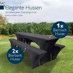 Beautissu Stretchhussen Set 3tlg. Victoria