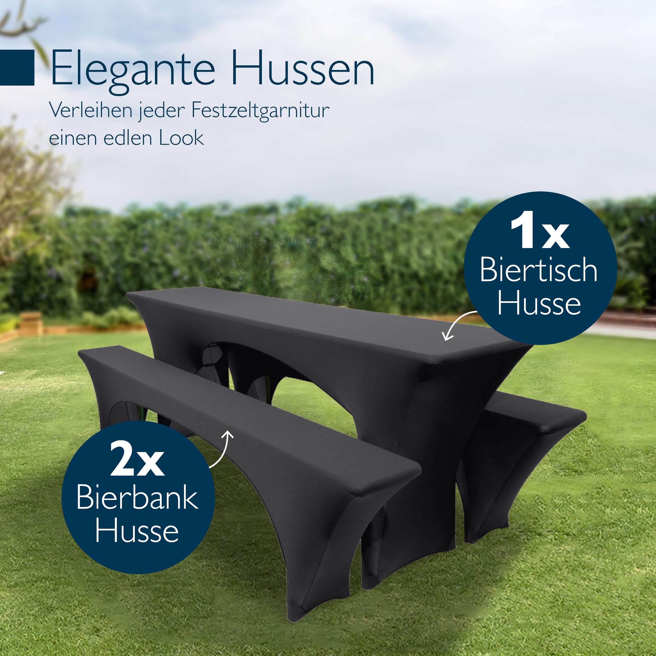 Beautissu Stretchhussen Set 3tlg. Victoria