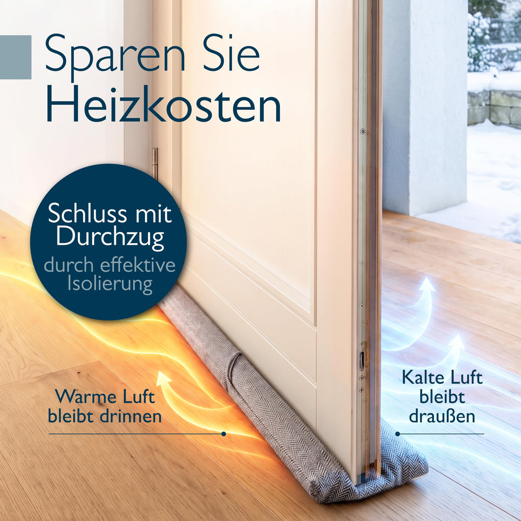 Beautissu Doppelter Zugluftstopper für Türen Größe verstellbar Innentür