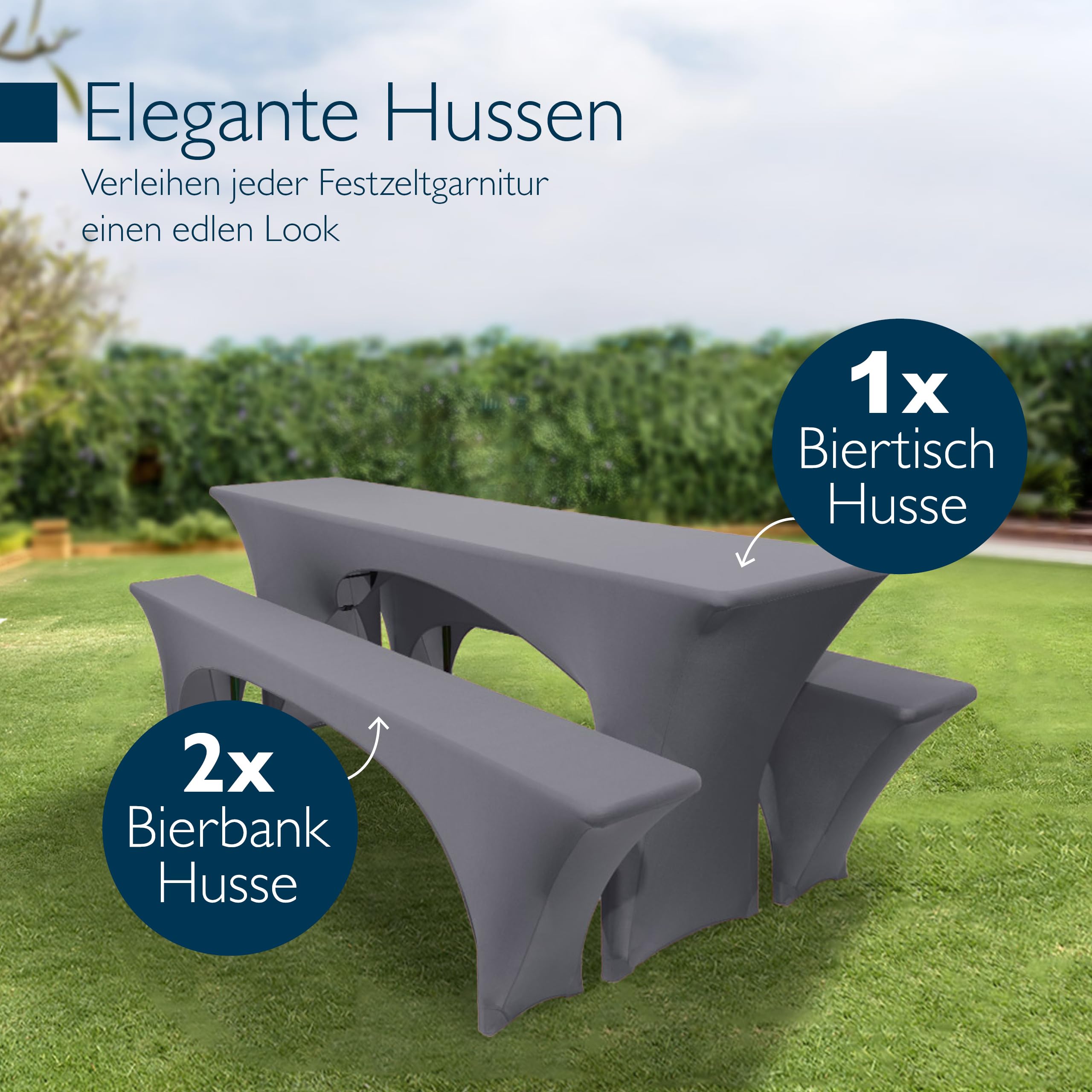 Beautissu Stretchhussen Set 3tlg. Victoria