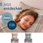Beautissu Biber Bettwäsche 2tlg Winter Kariert 100% Baumwolle