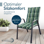 Beautissu Premium Niedriglehner Auflage Gartenstuhl 100x50cm Sun-NL
