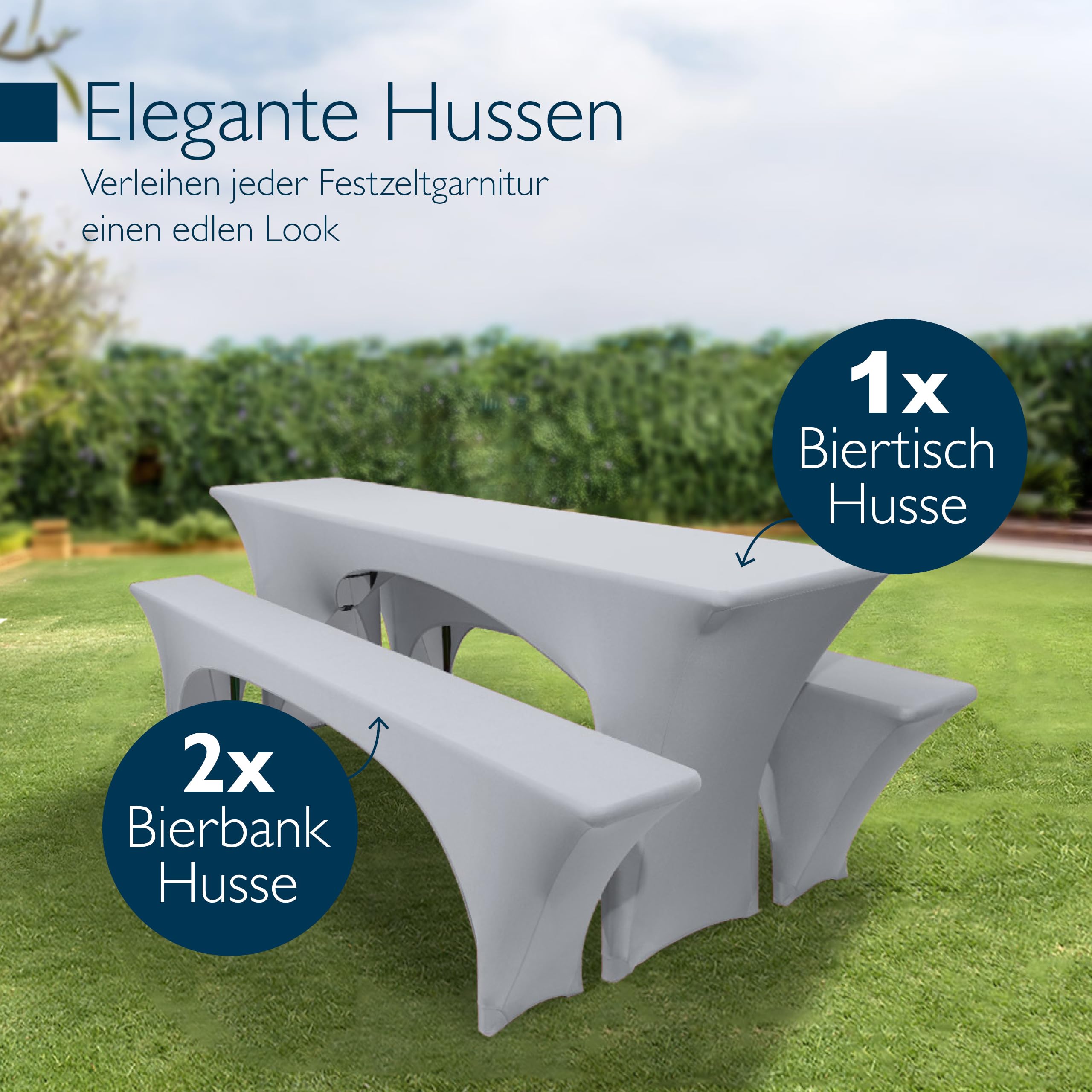 Beautissu Stretchhussen Set 3tlg. Victoria