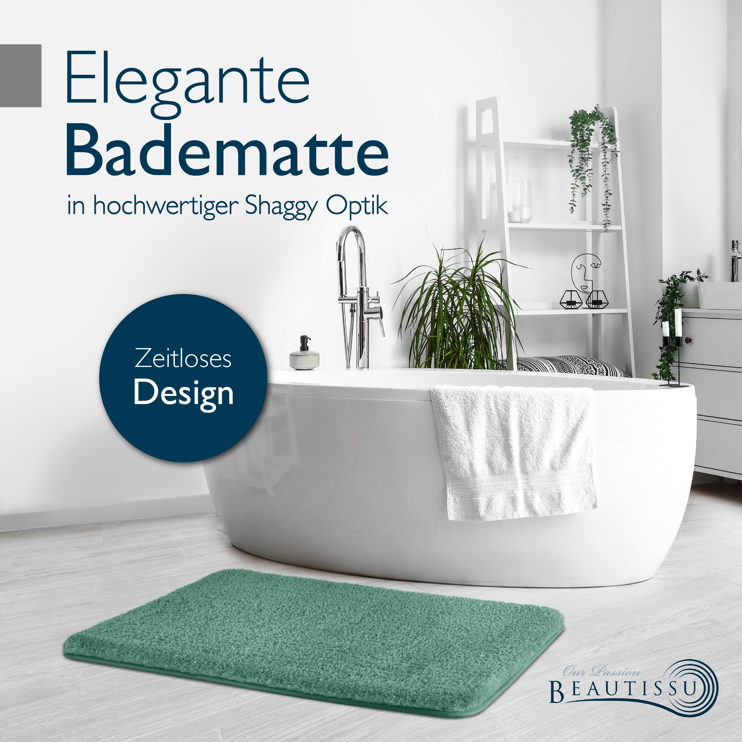 Beautissu Badematte rutschfest BeauMare FL
