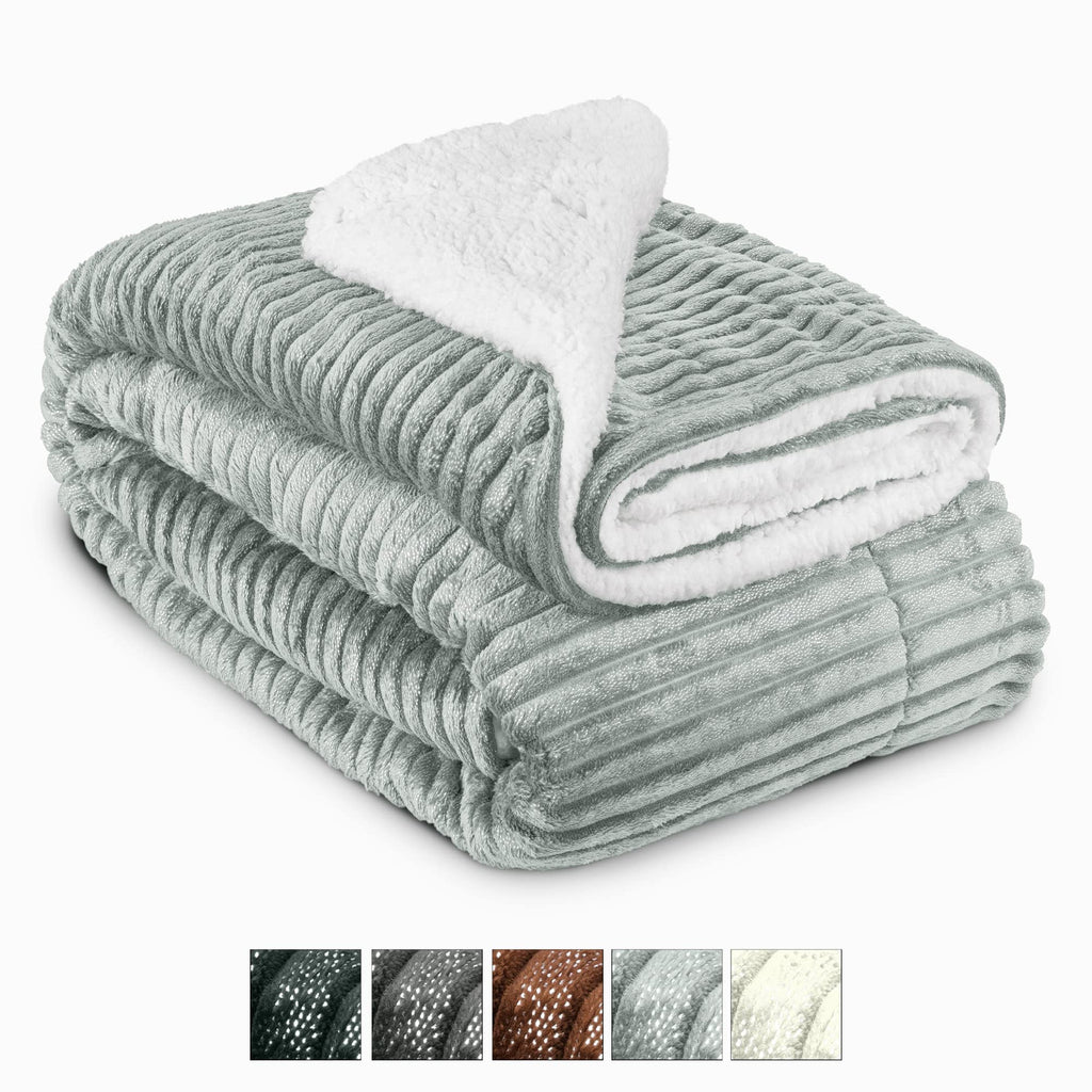 Beautissu Sherpa Decke Glitzereffekt Elisa