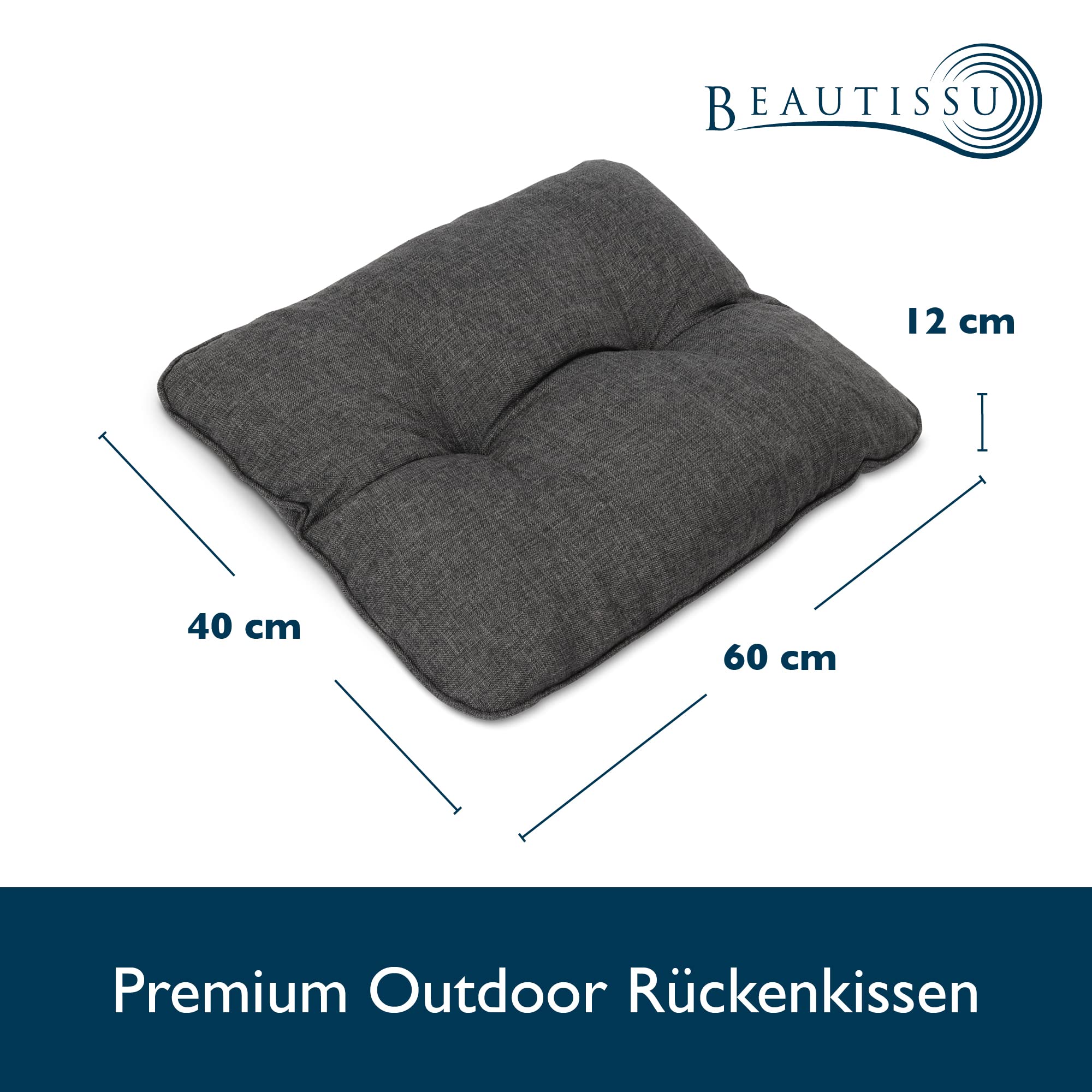 Beautissu Outdoor Loungekissen 60x60cm BeauFlair