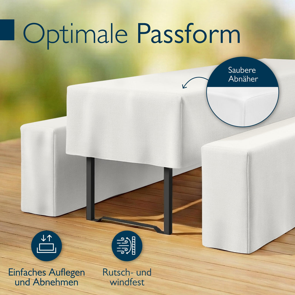 Beautissu Premium Biertischhussen Set – in div. Farben & Größen – Premium M