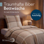 Beautissu Biber Bettwäsche 2tlg Winter Kariert 100% Baumwolle