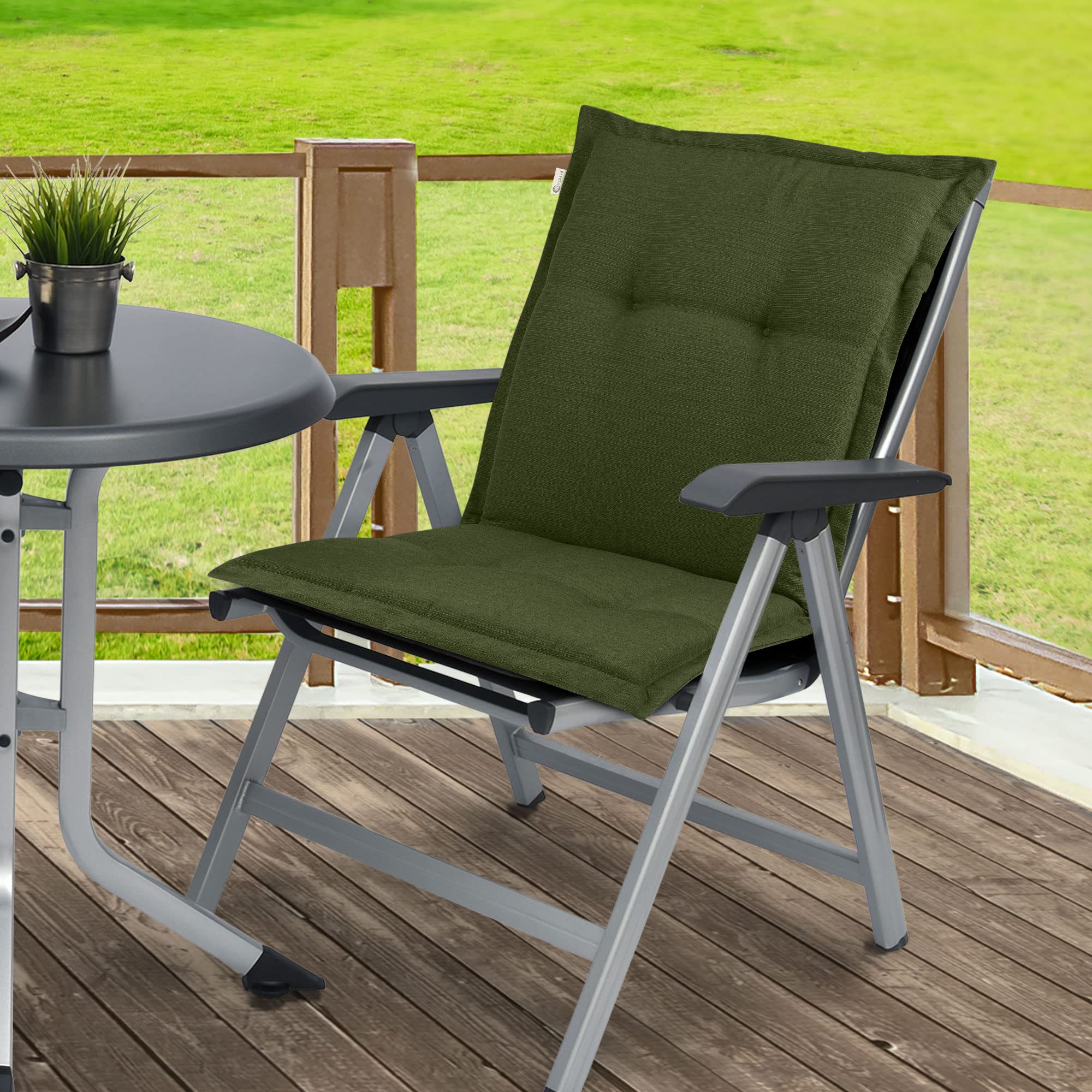 Beautissu Premium Gartenstuhlauflage Niedriglehner 105x50x7cm HighLux NL