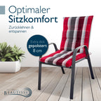 Beautissu Premium Niedriglehner Auflage Gartenstuhl 100x50cm Sun-NL