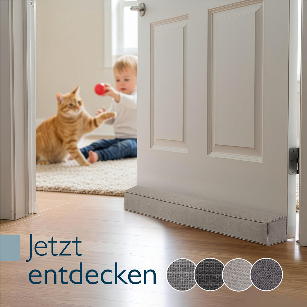 Beautissu Zugluftstopper für Türen & Fenster in div. Farben & Größen – Marin