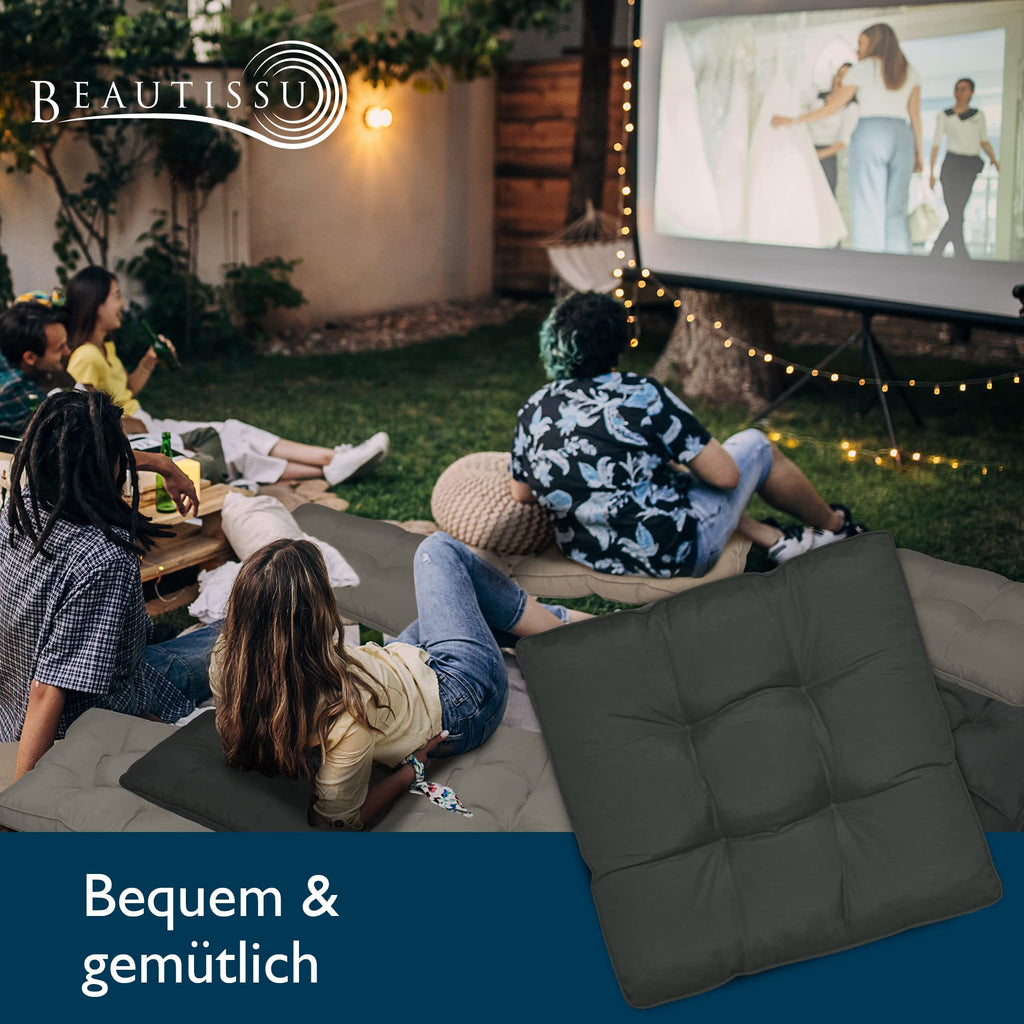 Beautissu Lounge Kissen Outdoor