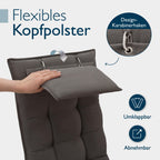 Beautissu 6er Set Premium Hochlehner Auflage Kopfpolster 120x50cm Sun-HL