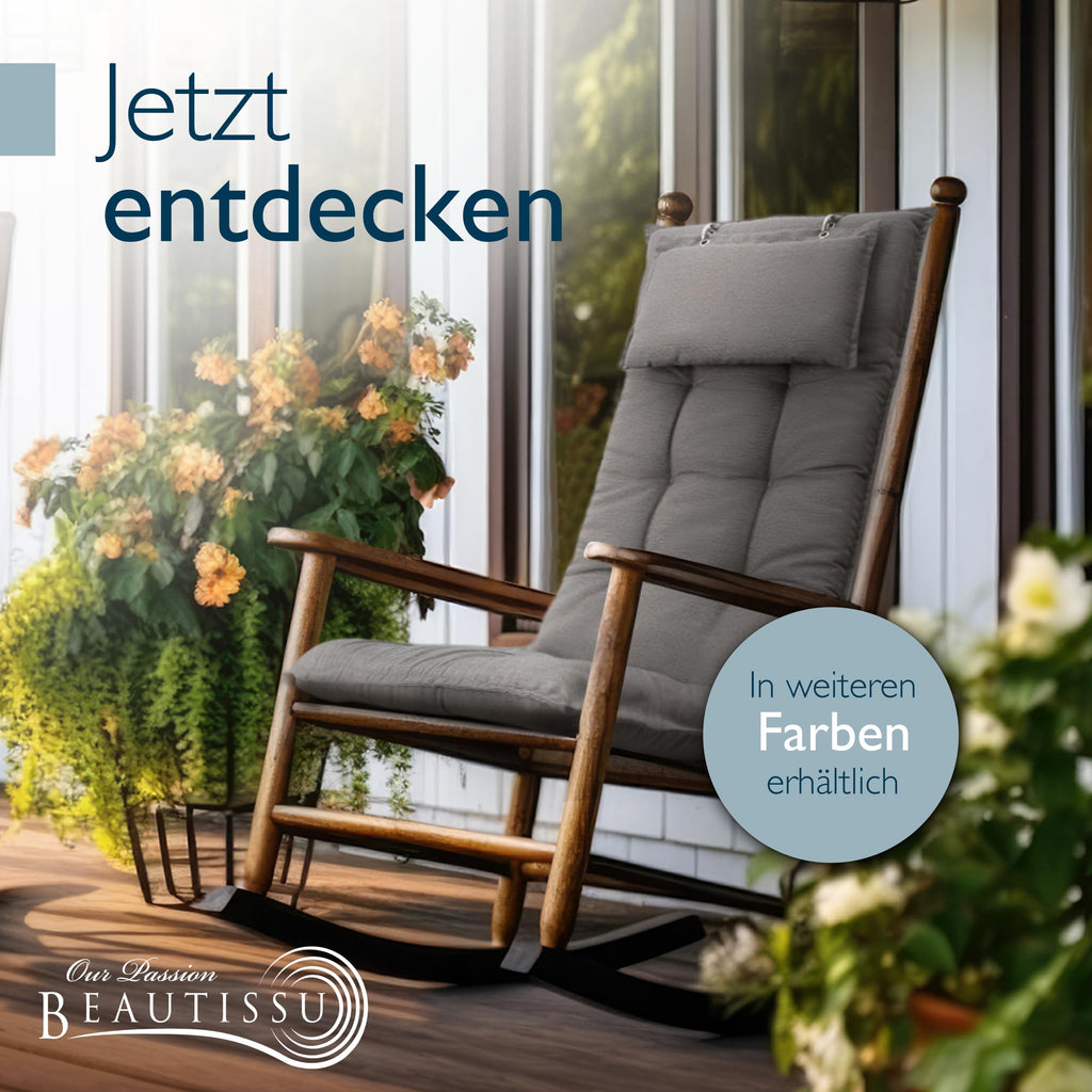 Beautissu 6er Set Premium Hochlehner Auflage Kopfpolster 120x50cm Sun-HL