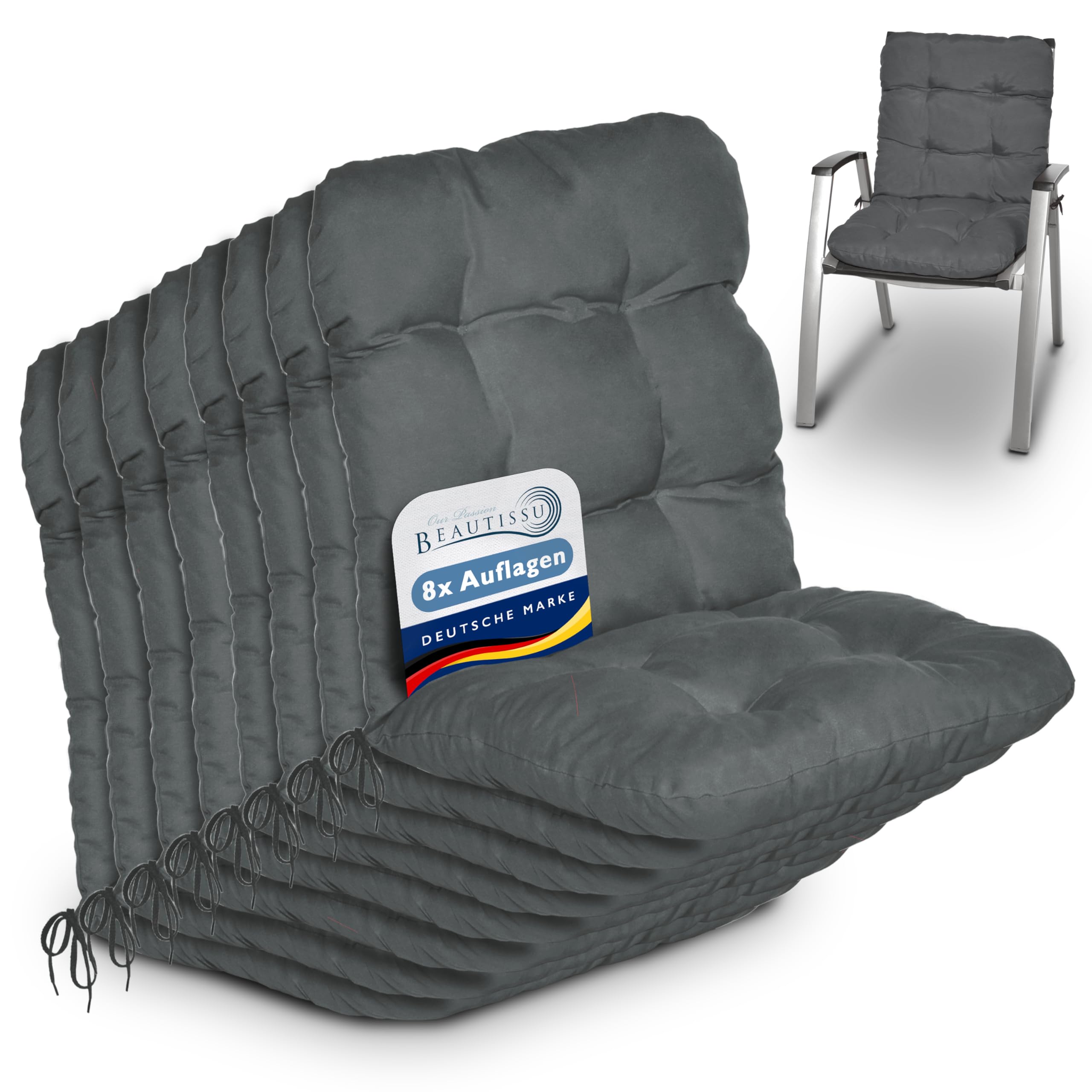 Beautissu Niedriglehner Auflagen Set Flair NL 100x50x8cm