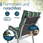Beautissu Premium Niedriglehner Auflage Gartenstuhl 100x50cm Sun-NL