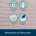 Beautissu Seersucker Bettwäsche Meline