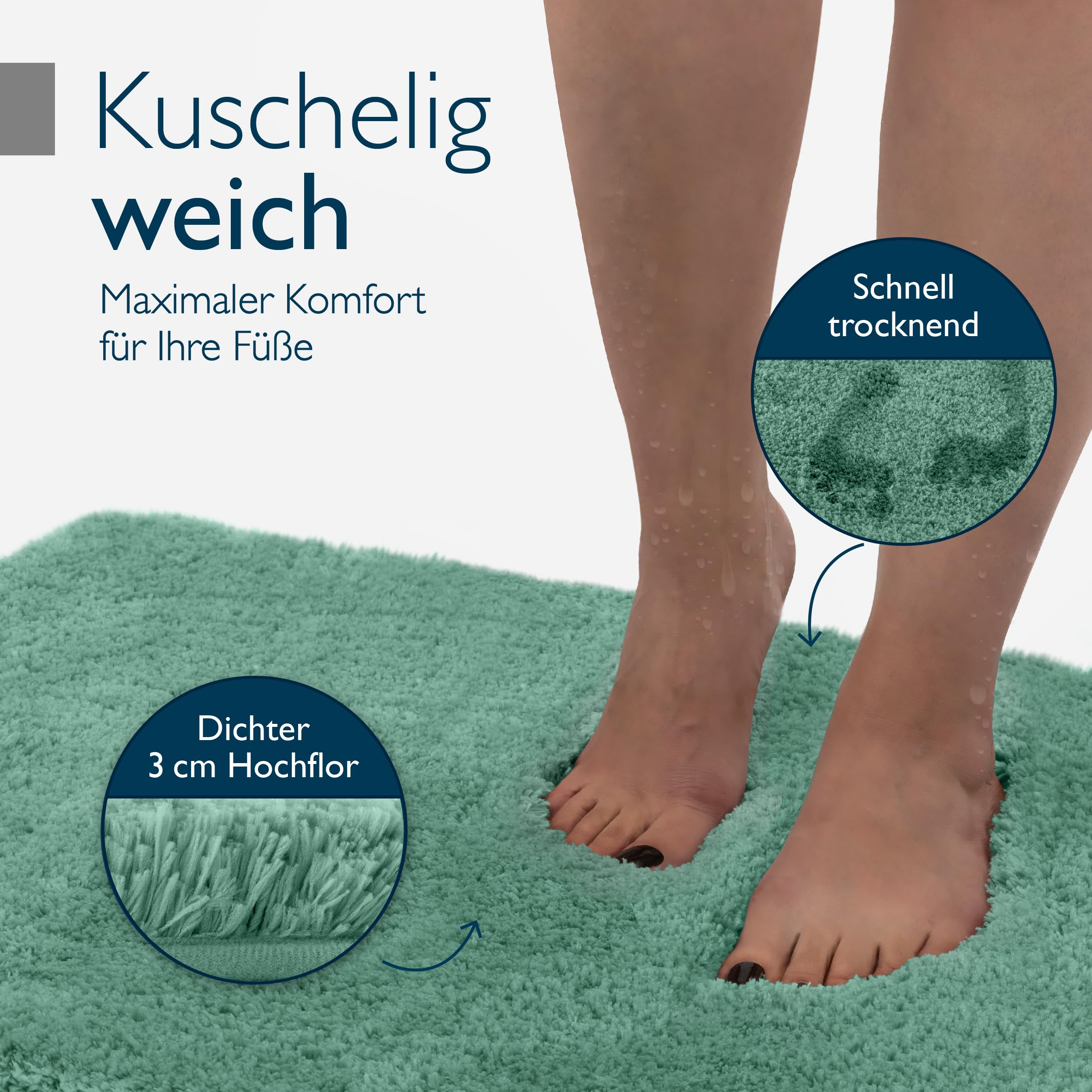 Beautissu Badematte rutschfest BeauMare FL