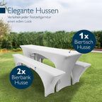 Beautissu Stretchhussen Set 3tlg. Victoria