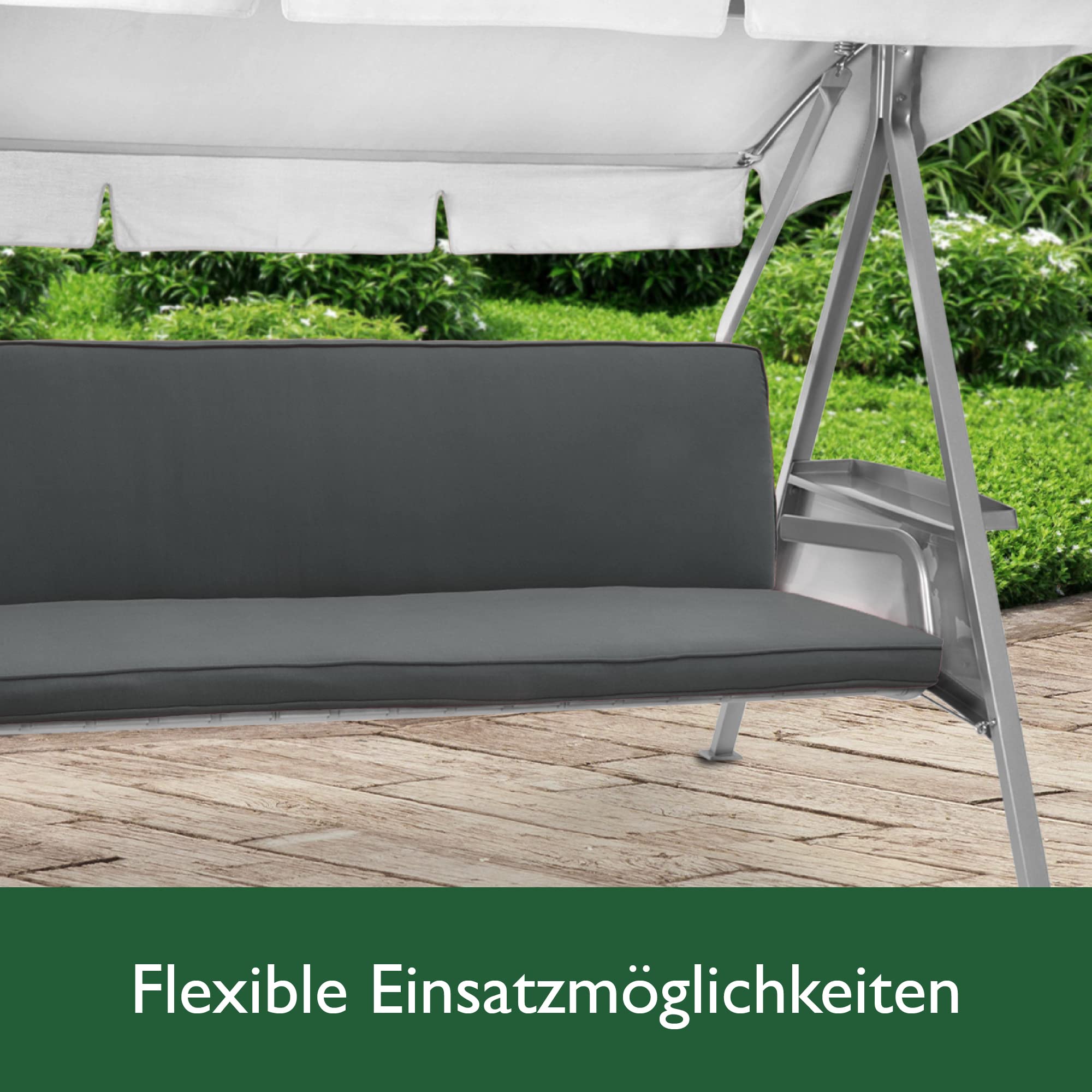 Beautissu Hollywoodschaukel 3 Sitzer Polsterauflagen 2er Set Loft HS