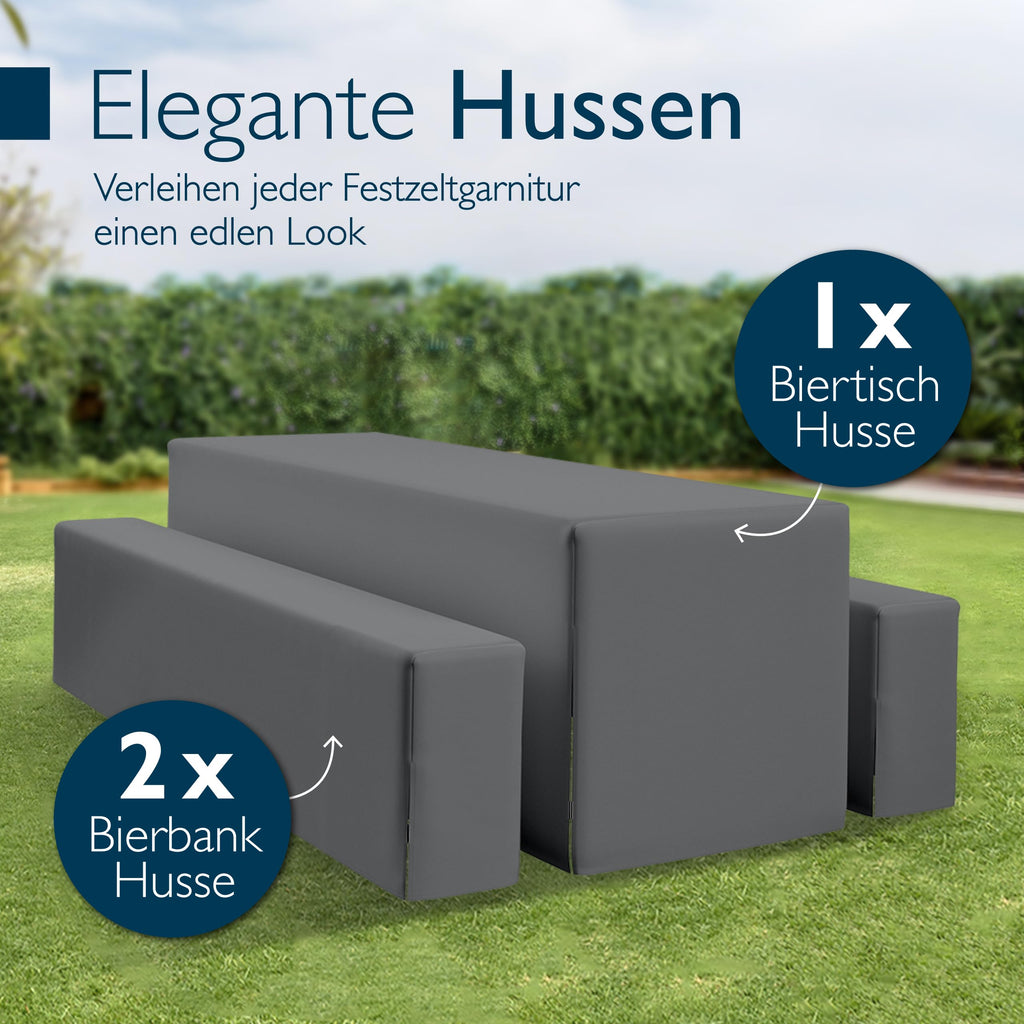 Beautissu 3tlg Biertischhussen Set