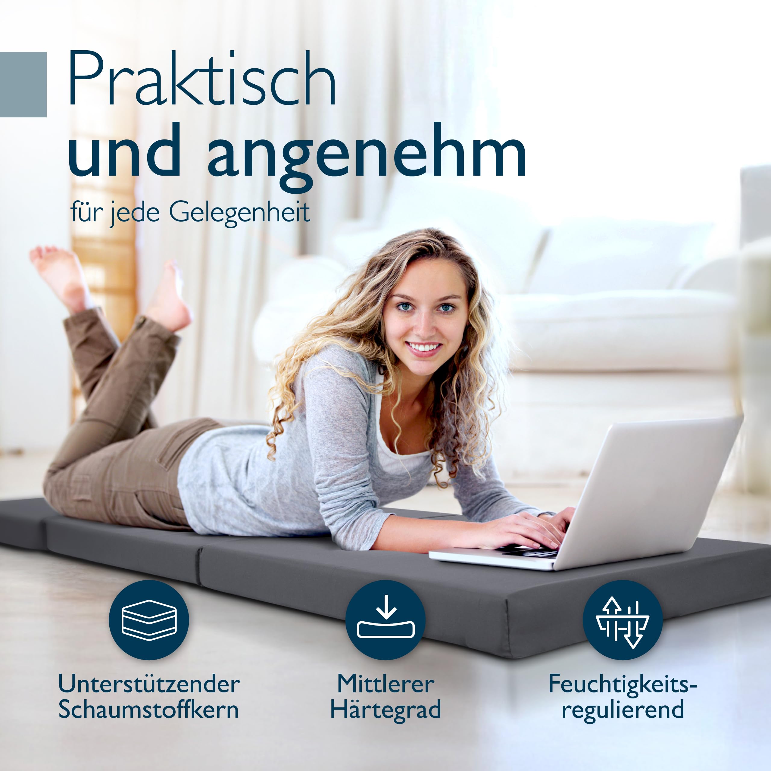 Beautissu Faltbare Matratze Campix