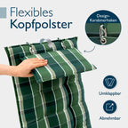Beautissu 6er Set Premium Hochlehner Auflage Kopfpolster 120x50cm Sun-HL