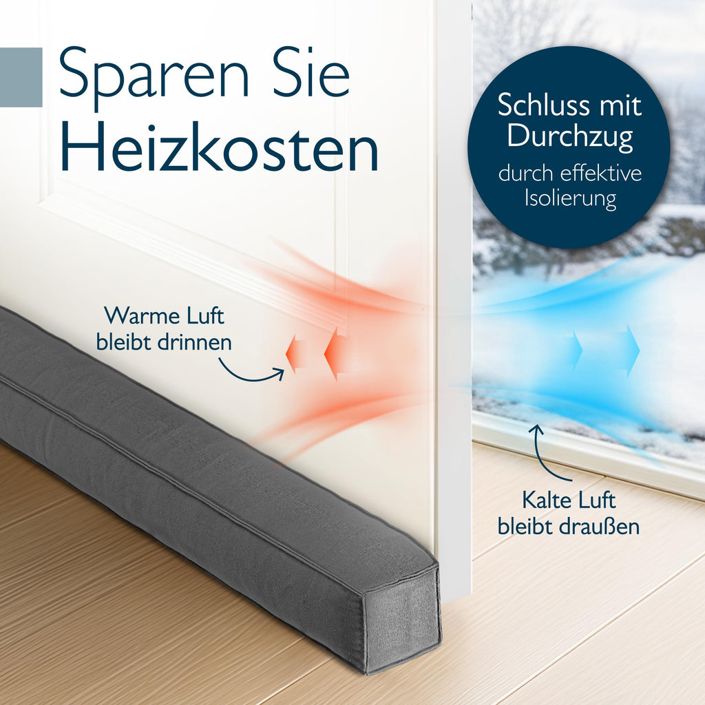Beautissu Zugluftstopper für Türen & Fenster in div. Farben & Größen – Marin