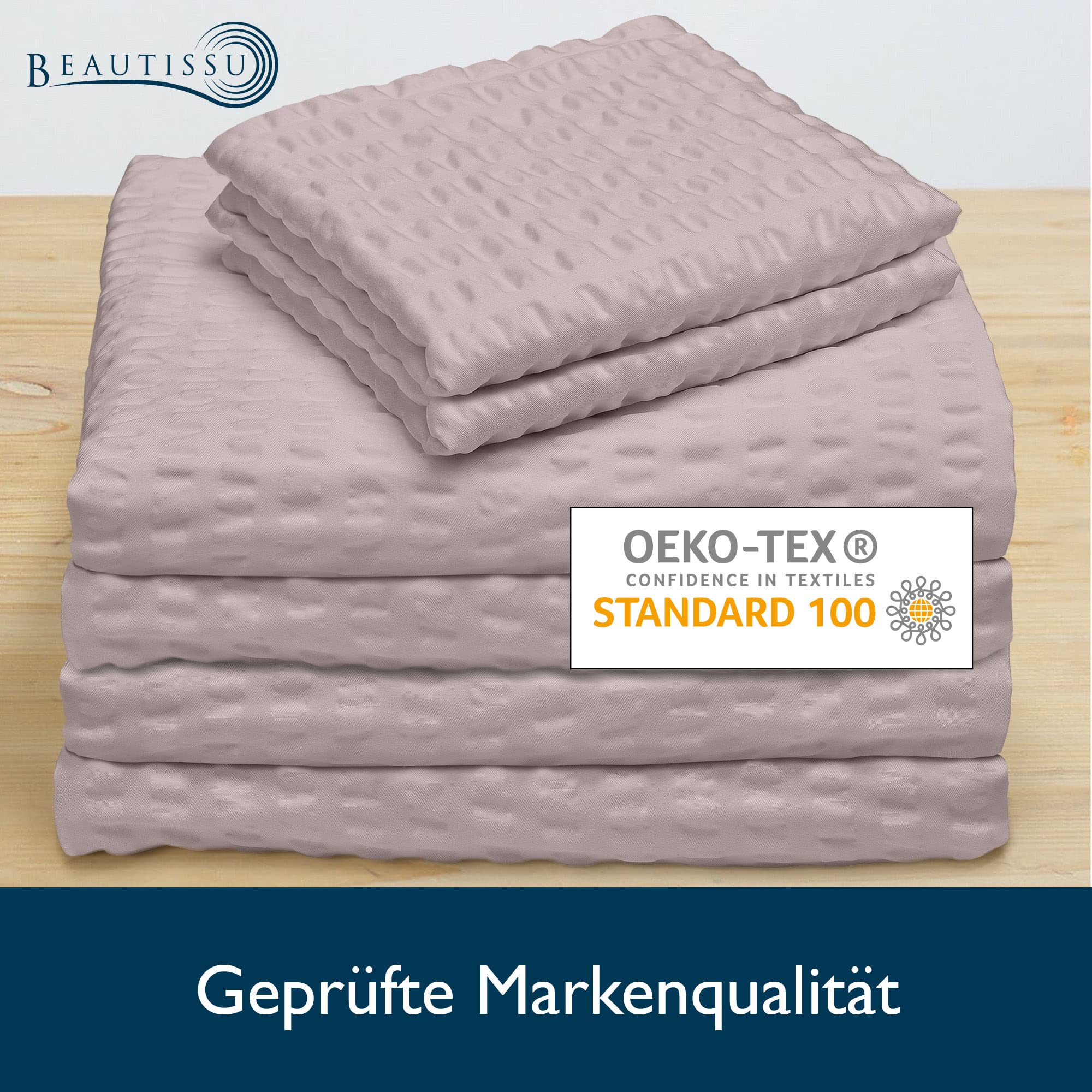 Beautissu Seersucker Bettwäsche Meline