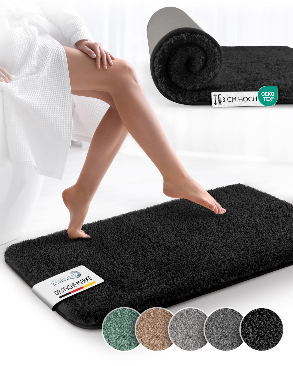 Beautissu Badematte rutschfest BeauMare FL