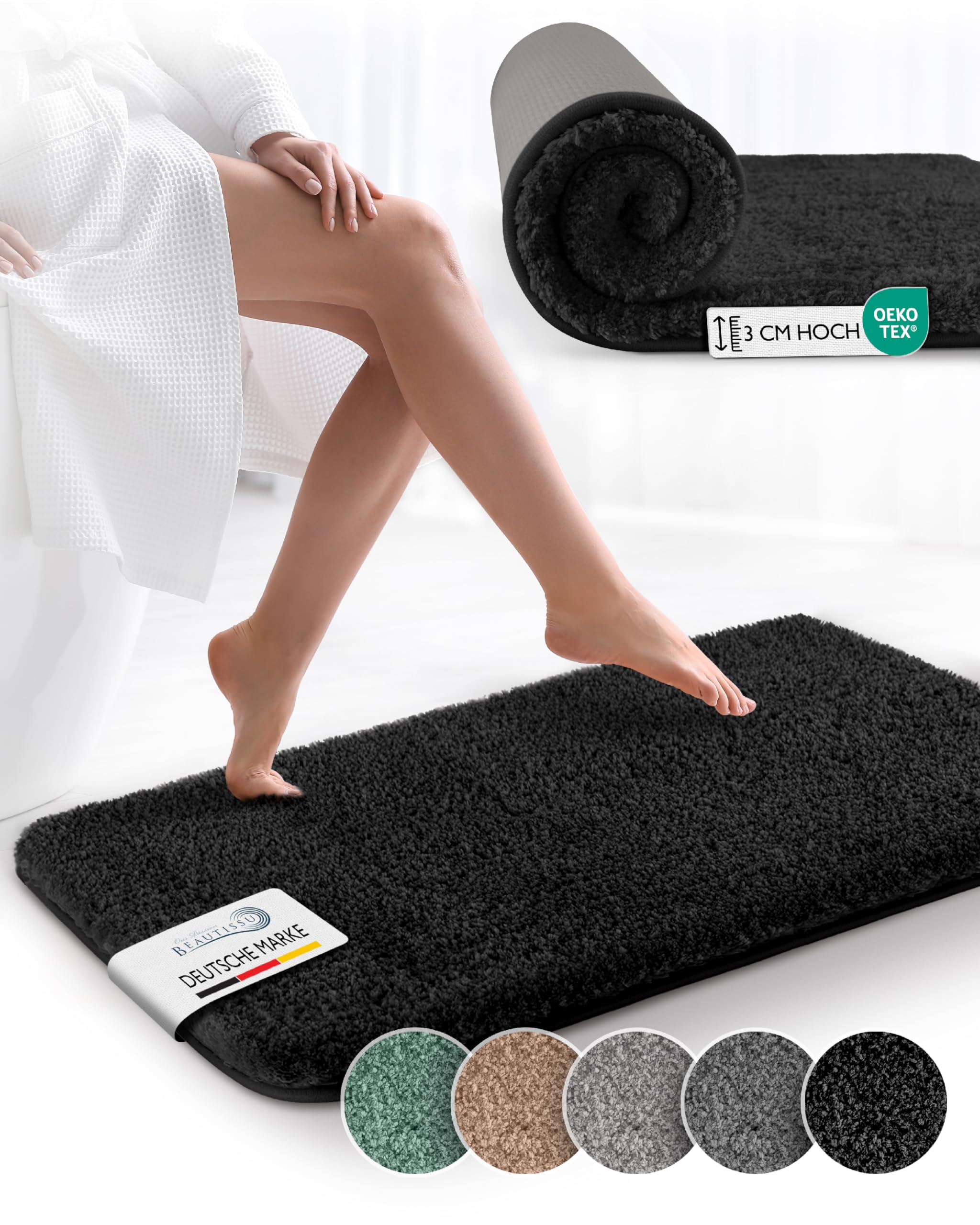 Beautissu Badematte rutschfest BeauMare FL